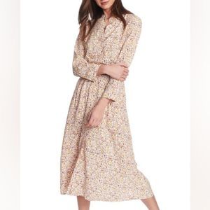 Court & Rowe Woodland Ditzy Floral Ivory Midi Shirtdress